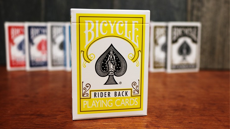 Yellow bicycle cards sale